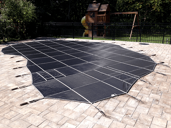 Black LOOP-LOC safety pool cover