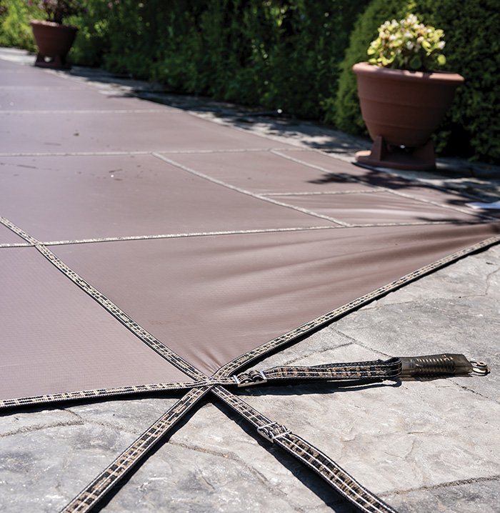 Mocha Ultra Loc III pool safety cover